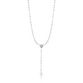 Sterling Silver Rosary Style Lariat Necklace