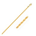 Solid Rope Bracelet in 14k Yellow Gold (2.5mm)