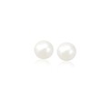 White Freshwater Cultured Pearl Stud Earrings in 14k Yellow Gold (6.0 mm)