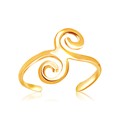 Fancy Flourish Motif Toe Ring in 14k Yellow Gold 