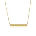 Smooth Horizontal Bar Necklace in 14k Yellow Gold