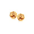 Interlaced Love Knot Stud Earrings in 14k Yellow Gold