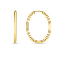 14k Yellow Gold Endless Oval Hoop Earrings(2x25mm)