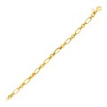 14k Yellow Gold Twisted and Polished Link Bracelet