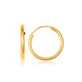 10k Yellow Gold Polished Endless Hoop Earrings (1.5x14mm)
