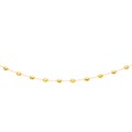 Polished and Textured Pebble Station Necklace in 14k Yellow Gold