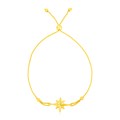 14k Yellow Gold Adjustable Bracelet with Star