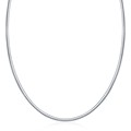 Classic Style Omega Chain Necklace in Sterling Silver (3.0mm)