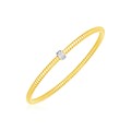 14k Yellow Gold Stretch Bangle with Diamonds (3.00 mm)