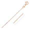 Diamond Cut Cable Link Chain in 14k Rose Gold (0.68 mm)