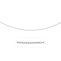 Textured Links Pendant Chain in 14k White Gold (2.5mm)