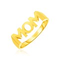 14k Yellow Gold Mom Ring
