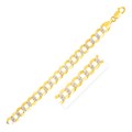 Pave Curb Bracelet in 14k Two Tone Gold  (8.30 mm)