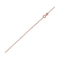 Double Extendable Diamond Cut Cable Chain in 14k Rose Gold (0.87 mm)