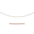 Textured Links Pendant Chain in 14k Rose Gold (2.5mm)