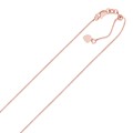 Adjustable Box Chain in 14k Rose Gold (0.70 mm)