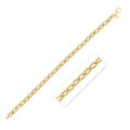 Oval Domed Paperclip Bracelet in 14K Yellow Gold 