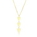 3-Layer Triangle Pendant in 14k Yellow Gold