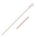 Diamond Cut Cable Link Chain in 18k Roese Gold (1.10 mm)
