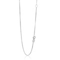 Adjustable Box Chain in 14k White Gold (0.8mm)
