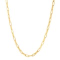 14k Yellow Gold Diamante Paperclip Chain Necklace (4.00 mm)