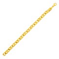 Bracelet with Oval and Twisted Interlocking Links in 14k Yellow Gold