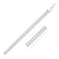 Sterling Silver Rhodium Plated Curb Chain (8.4 mm)