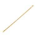 Silk Rope Chain Bracelet in 14k Yellow Gold (4.3 mm)