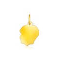 Small Boy Head Charm in 14k Yellow Gold