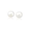 White Freshwater Cultured Pearl Stud Earrings in 14k Yellow Gold (8.0 mm)
