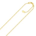 Adjustable Singapore Chain in 14k Yellow Gold (1.40 mm)