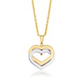 Intertwined Hearts Pendant in 14k Two-Tone Gold