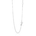 Adjustable Box Chain in 14k White Gold (0.60 mm)