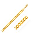 Solid Curb Bracelet in 14k Yellow Gold (10.0mm)