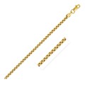 Solid Round Box Chain in 14k Yellow Gold (2.50 mm)