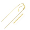 Adjustable Box Chain in 10k Yellow Gold (.85mm)