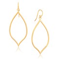Marquise Style Polished Earrings in 14k Yellow Gold