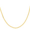 Polished Brick Rectangle Link Necklace in 14K Yellow Gold