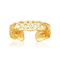 Celtic Knot Motif Toe Ring in 14k Yellow Gold 