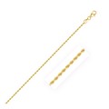 Solid Diamond Cut Rope Chain in 10k Yellow Gold (2.0mm)