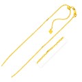 Adjustable Cable Chain in Yellow Finish Sterling Silver (1.5mm)