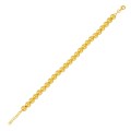 Polished 7mm Bead Bracelet in 14K Yellow Gold