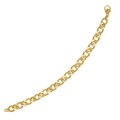 Diamond Cut Curb Chain Bracelet in 14k Yellow Gold (8.80 mm)