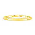 14K Yellow Gold Paperclip Chain ID Bracelet (4.80 mm)