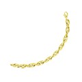 Double Oval Link Chain Bracelet in 14k Yellow Gold (10.00 mm)