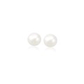 White Freshwater Cultured Pearl Stud Earrings in 14k Yellow Gold (4.0 mm)
