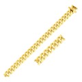 Classic Miami Cuban Solid Bracelet in 10k Yellow Gold  (8.20 mm)