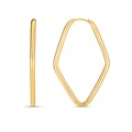 14k Yellow Gold Endless Marquise Hoops