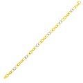 Infinity Twist and Oval Link Bracelet in 14k Two-Tone Gold (3.00 mm)