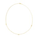14k Yellow Gold Pearl Clover Necklace